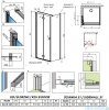 Radaway Fuenta Kdj B kabina 100x90cm lewa chrom połysk szkło przejrzyste 1384083-01-01L/1384050-01-01